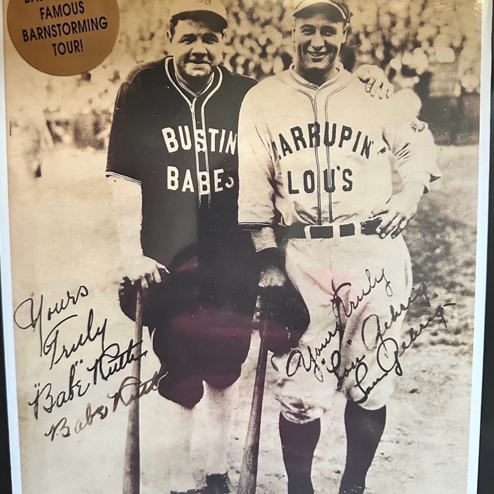 Vintage Baseball Memorabilia Poster